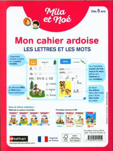 Mon cahier ardoise: les lettres et les mots : dès 5 ans Cahiers de jeux OLF   