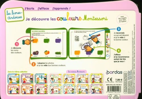 Je découvre les couleurs Montessori : j'écris, j'efface, j'apprends ! Montessori & Steiner OLF   