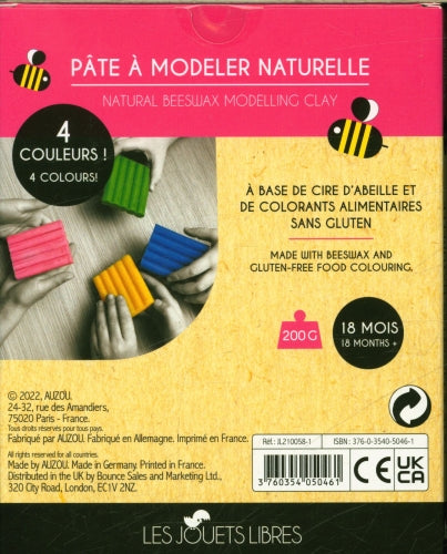 Pâte à modeler naturelle couleurs acidulées : à base de cire d'abeille Jeux & loisirs créatifs OLF   