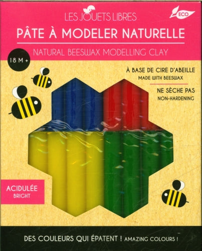 Pâte à modeler naturelle couleurs acidulées : à base de cire d'abeille Jeux & loisirs créatifs OLF   