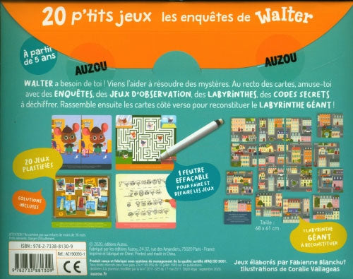 20 p'tits jeux - Les enquêtes de Walter - Enfant dès 5 ans Jeux & loisirs créatifs La family shop   