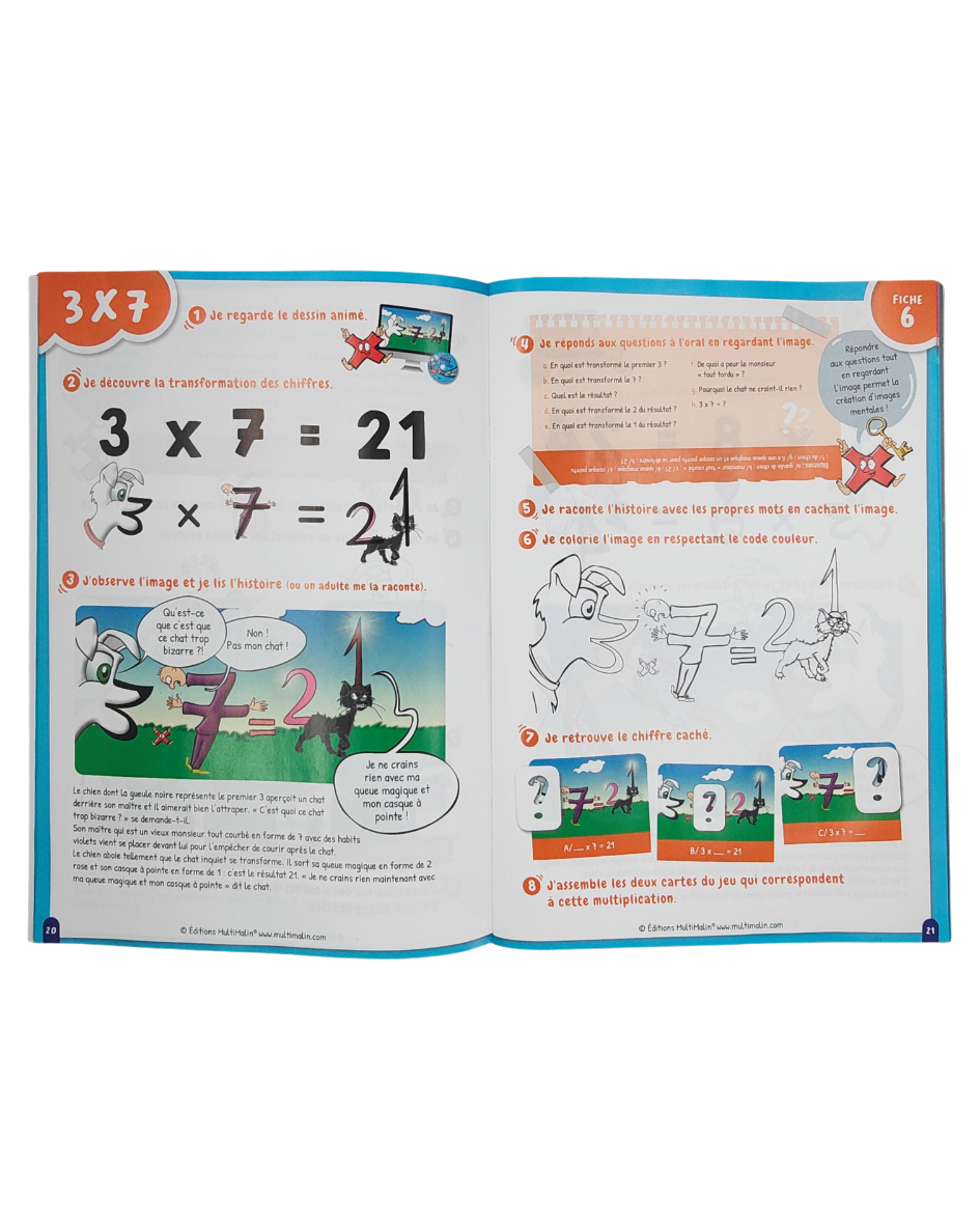 Multimalin Tables De Multiplication - Pack Le Cahier D'apprentissage + Le  Jeu De 56 Cartes