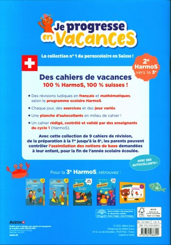 2ème HarmoS - Cahier de vacances - français et maths Cahiers de vacances La family shop   