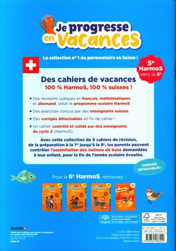 5ème HarmoS - Cahier de vacances - Maths, français, allemand Cahiers de vacances La family shop   