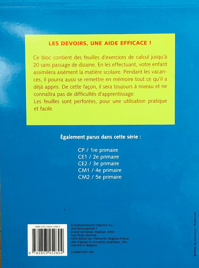 6-7 ans - Calculer - 2ème  trimestre - 3-4P harmos Appuis scolaires La family shop   