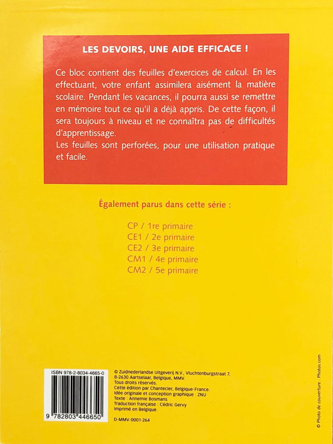 7-8 ans - Calcul 3ème et 4ème harmos Appuis scolaires La family shop   