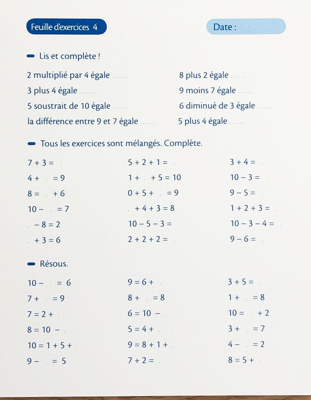 7-8 ans - Problèmes - opérations - 3 et 4P harmos Appuis scolaires La family shop   