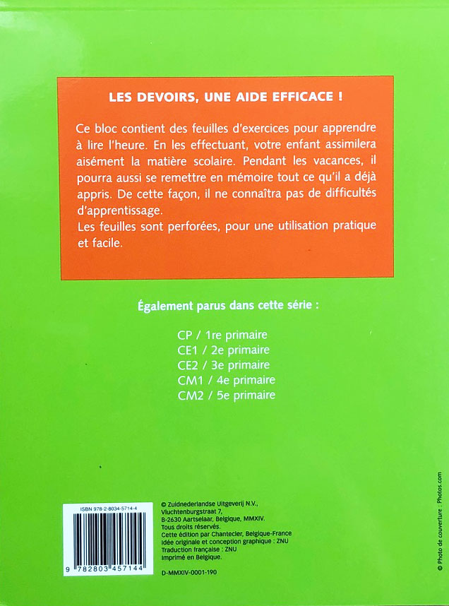 7-9 ans - Exercices concernant l'heure - 4ème - 6ème harmos Appuis scolaires La family shop   