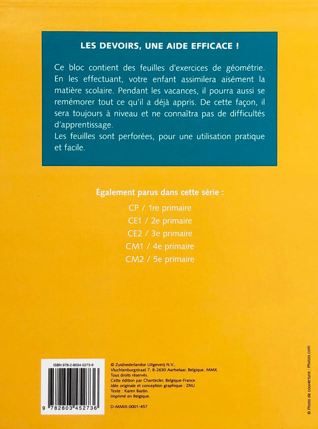 8-9 ans - Géométrie 4ème-5ème Harmos Appuis scolaires La family shop   