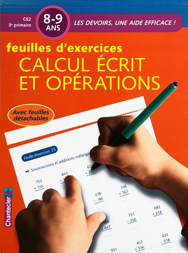 8-9 ans - Exercices Calcul écrit et opérations - 4ème - 5ème harmos Appuis scolaires La family shop   