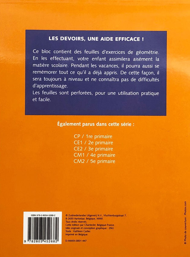 9-10 ans - Exercices de géométrie - 5ème - 6ème harmos Appuis scolaires La family shop   