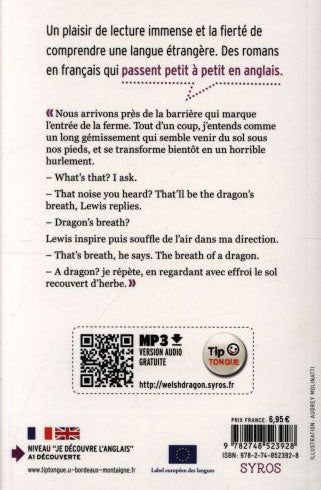 A1 - 8P - La Malédiction du Welsh Red Dragon - Texte en français et anglais Livres OLF   