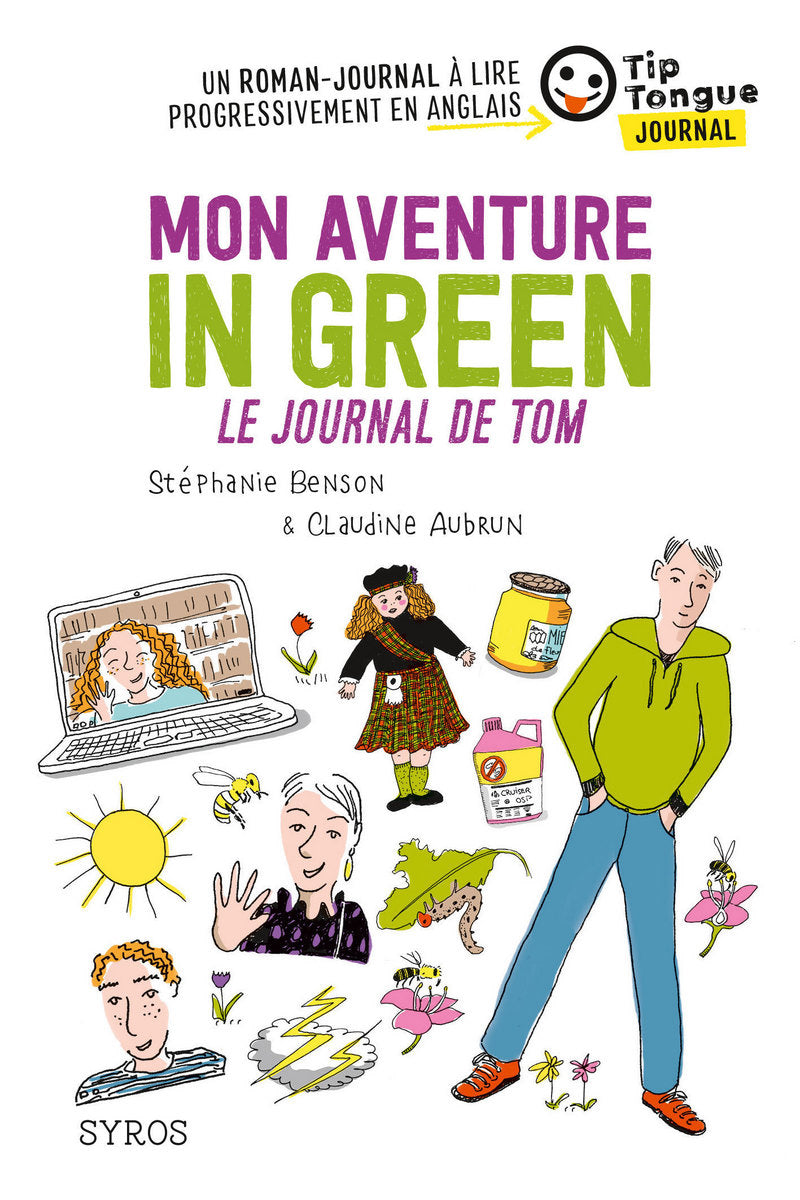 A1 - 7-8P - Mon aventure in green - Le journal de Tom. Texte en français, partiellement en anglais Livres OLF   