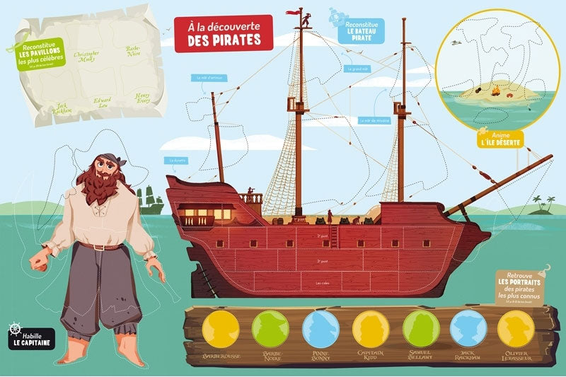 Coffret: À la découverte des pirates - Enfant dès 5 ans Jeux & loisirs créatifs La family shop   