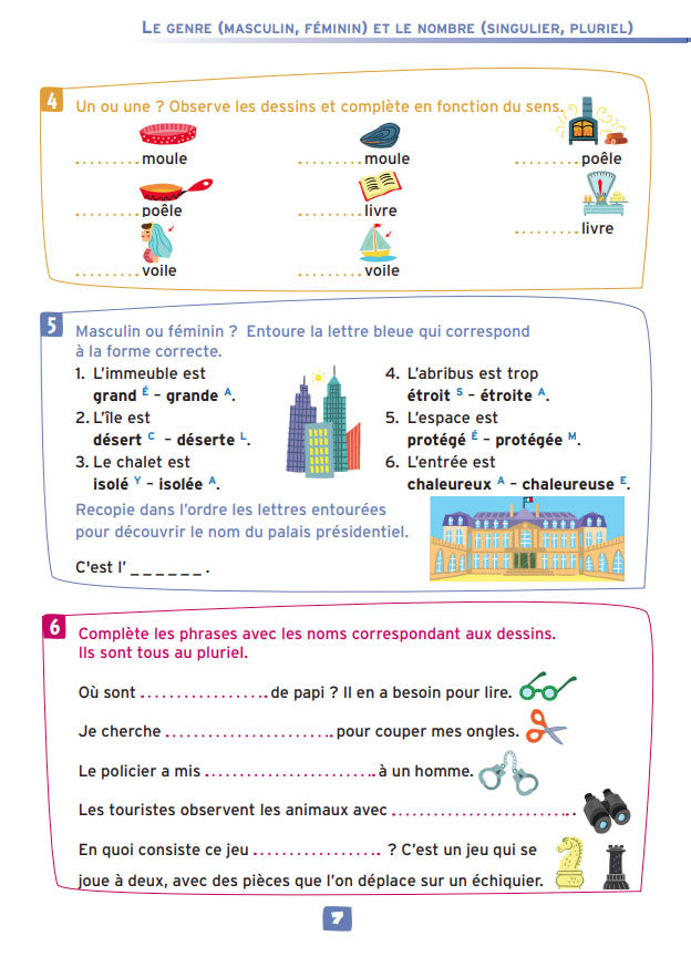 Cahier de jeux: des jeux pour réviser les accords - 9-11 ans - 5-7 P Cahiers de jeux La family shop   