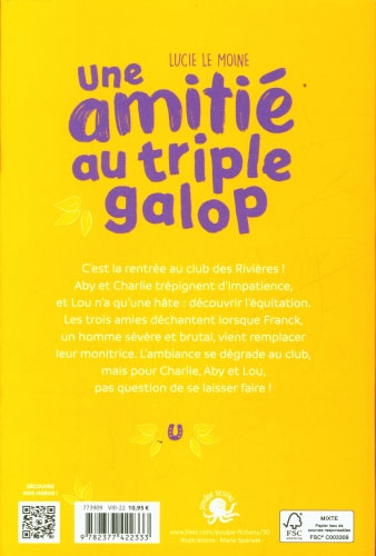 Une amitié au triple galop: toutes en selle Livres La Family Shop   