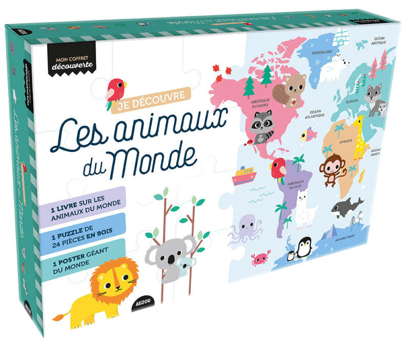 Coffret de jeu: Je découvre les animaux du monde - 5 ans Jeux & loisirs créatifs La family shop   