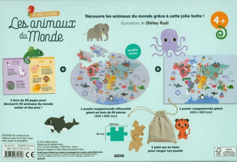 Coffret de jeu: Je découvre les animaux du monde - 5 ans Jeux & loisirs créatifs La family shop   
