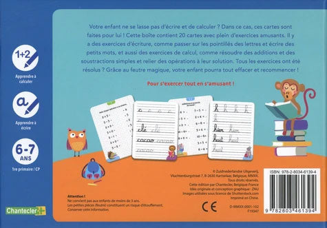 Coffret j'apprends à écrire et calculer - Dès 6 ans - 2-3 P Appuis scolaires La Family Shop   