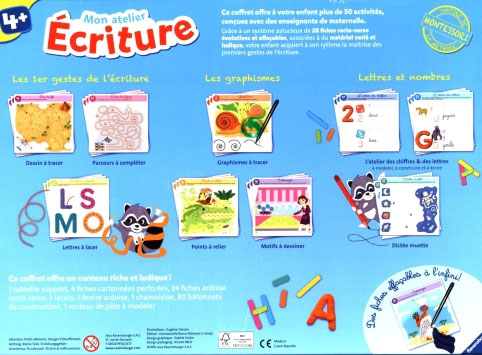 Mon atelier d'écriture - Dès 4 ans - 1-3 P Appuis scolaires OLF   