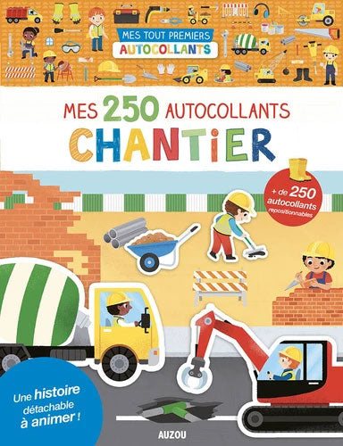 Mes 250 autocollants - Chantier - De 3 à 5 ans Cahiers de jeux La family shop   