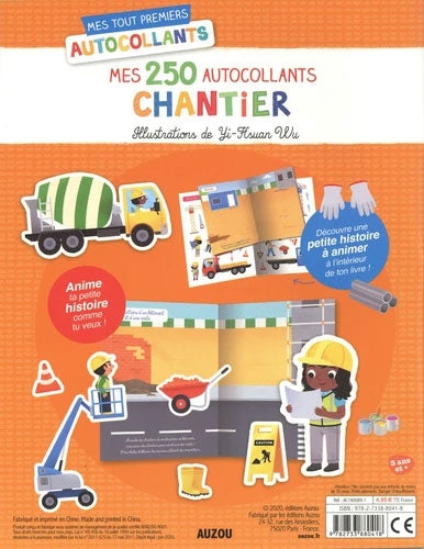 Mes 250 autocollants - Chantier - De 3 à 5 ans Cahiers de jeux La family shop   