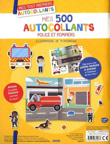 Mes 500 autocollants - Police et pompiers - De 3 à 5 ans Cahiers de jeux La family shop   