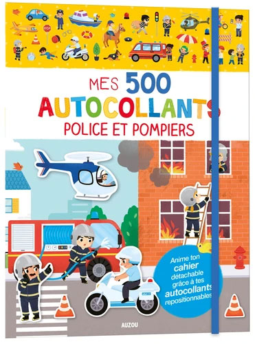 Mes 500 autocollants - Police et pompiers - De 3 à 5 ans Cahiers de jeux La family shop   