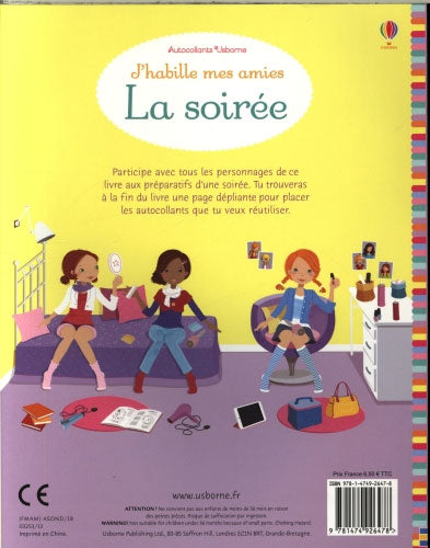 La soirée - autocollants - album Cahiers de jeux La family shop   