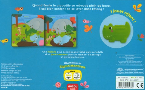 Livre de bain: Basile le crocodile - Coffret de bain Jeux & loisirs créatifs La family shop   