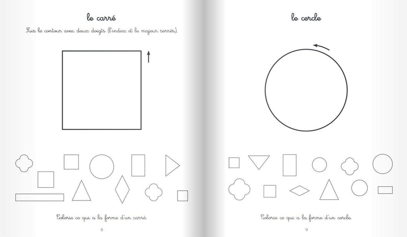 Mon cahier Montessori: travail de la main, nombres, lettres et sons, formes, nature... Montessori & Steiner La family shop   