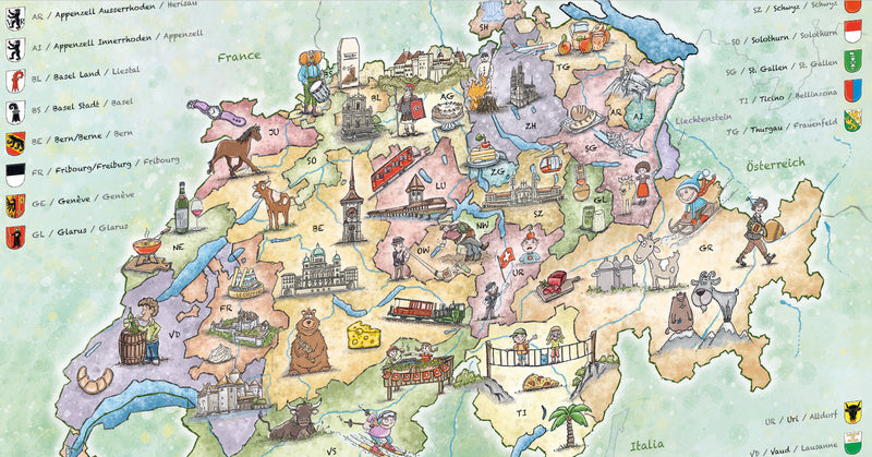 Puzzle carte de Suisse - 200 pièces - Dès 7 ans Jeux & loisirs créatifs La Family Shop   