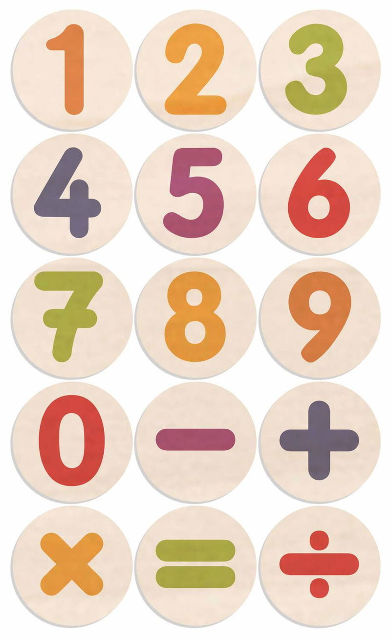 Tampons chiffres et symboles de calcul, en bois Jeux & loisirs créatifs La family shop   