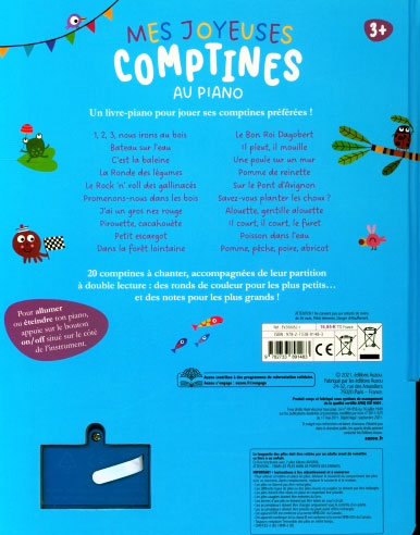 Mes joyeuses comptines au piano - Dès 3 ans Jeux & loisirs créatifs La family shop   