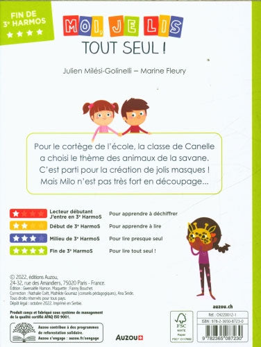 Moi, je lis tout seul en 3ème HarmoS: le cortège de l'école Livres La family shop   