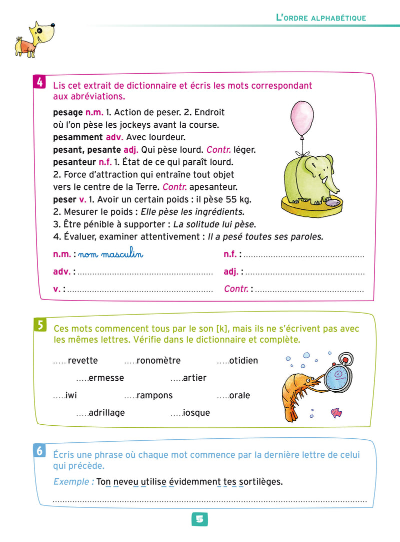Cahier de jeux: Des jeux pour être bon en orthographe et en vocabulaire - 9-11 ans - 5-7eme harmos Cahiers de jeux La family shop   