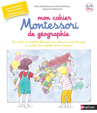 Mon cahier Montessori de géographie Montessori & Steiner La family shop   