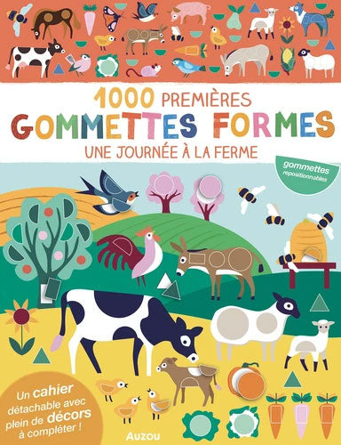 1000 premières gommettes - Une journée à la ferme - De 3 à 5 ans Cahiers de jeux La family shop   