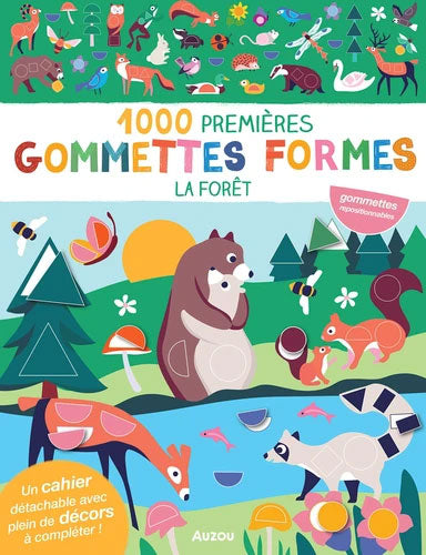 1000 premières gommettes formes: La forêt - De 3 à 5 ans Cahiers de jeux La family shop   