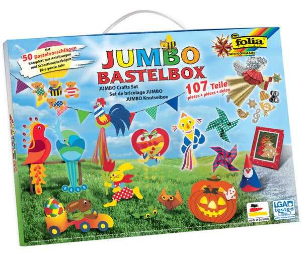 Mallette de bricolage de papier Jumbo, 107 pièces Jeux & loisirs créatifs La family shop   