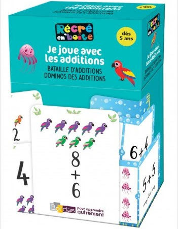 Je joue avec les additions : bataille d'additions, dominos des additions - 2-4P Jeux & loisirs créatifs La family shop   