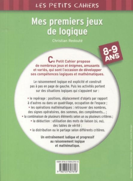 Cahier de jeux : mes premiers jeux de logique - 8-9 ans Cahiers de jeux OLF   