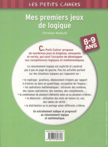 Cahier de jeux : mes premiers jeux de logique - 8-9 ans Cahiers de jeux La family shop   