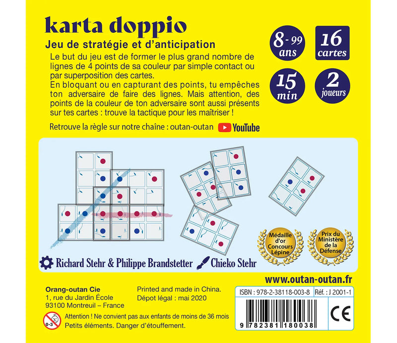 Cartes, concentration et stratégie: Karta Doppio - 8 ans Jeux & loisirs créatifs La family shop   