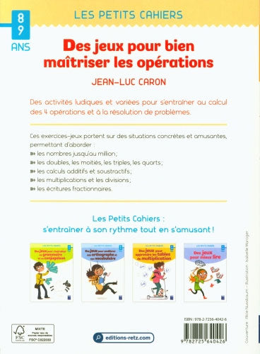 Cahier de jeux : des jeux pour bien maîtriser les opérations - 8-9 ans - 4-5P Cahiers de jeux La family shop   