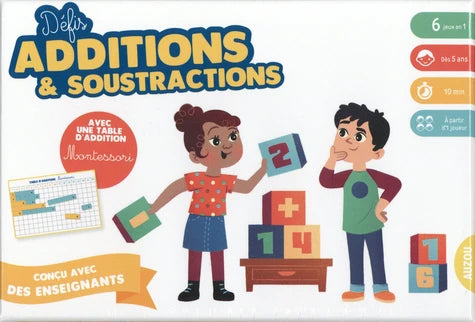 Défis additions et soustractions - Dès 5 ans - 2 à 5ème harmos Jeux & loisirs créatifs La family shop   