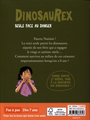 DinosauRex - Tome 3 : Seule face aux dangers  - Dès 7 ans Livres La family shop   