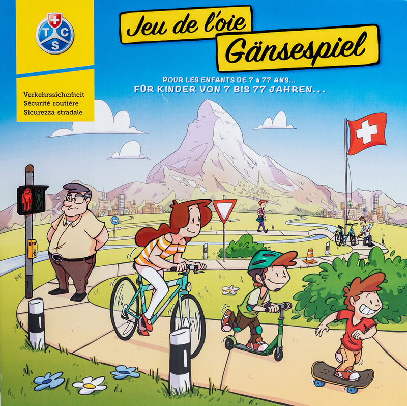 Jeu de l'oie sur la Sécurité routière en Suisse Jeux & loisirs créatifs La family shop   