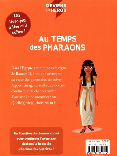 Deviens le héros: au temps des pharaons - Dès 9 ans Livres La family shop   