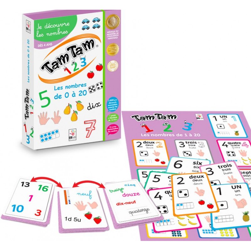 Tam Tam nombres - Je découvre les nombres - Dès 4 ans Jeux & loisirs créatifs La family shop   